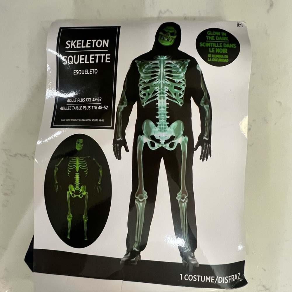 Men's Glow-in-the-Dark Skeleton Costume - Picture 7 of 11